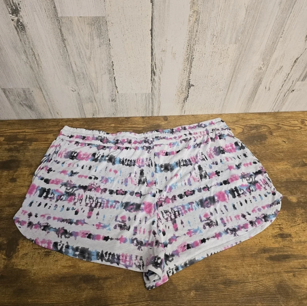 Secret Treasure Tie-Dye Lounge Shorts Womens Plus Size 2X